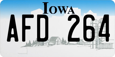 IA license plate AFD264