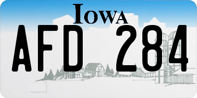 IA license plate AFD284