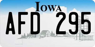 IA license plate AFD295