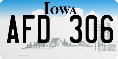 IA license plate AFD306