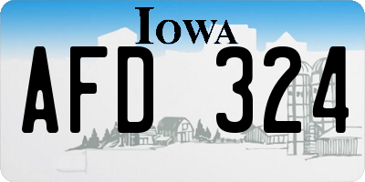 IA license plate AFD324