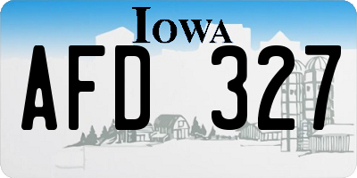 IA license plate AFD327