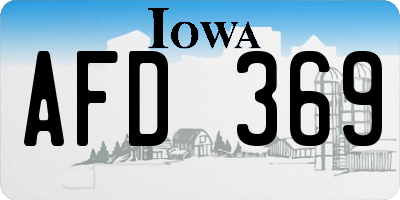 IA license plate AFD369