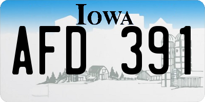 IA license plate AFD391