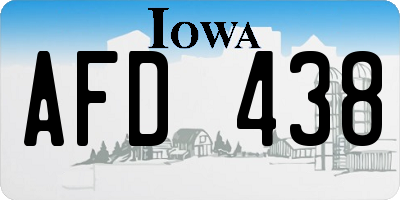 IA license plate AFD438