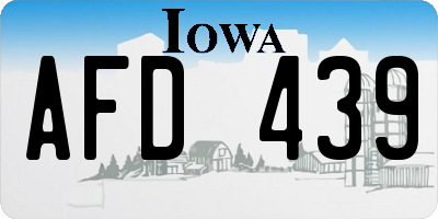 IA license plate AFD439