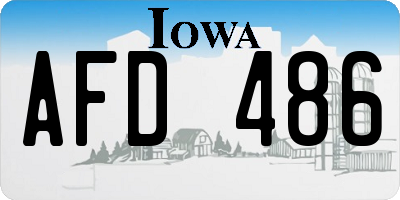 IA license plate AFD486