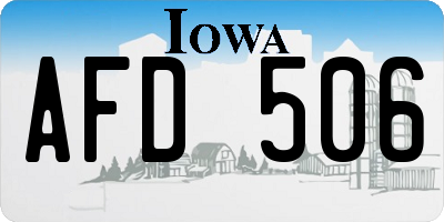 IA license plate AFD506
