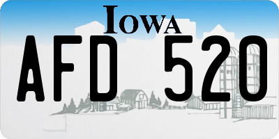 IA license plate AFD520