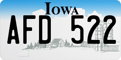 IA license plate AFD522