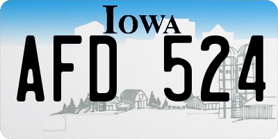 IA license plate AFD524