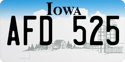 IA license plate AFD525