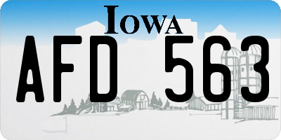 IA license plate AFD563