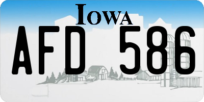 IA license plate AFD586