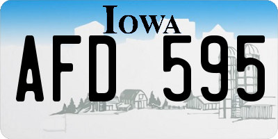 IA license plate AFD595