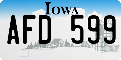 IA license plate AFD599