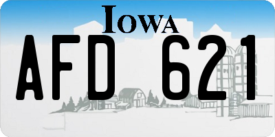 IA license plate AFD621