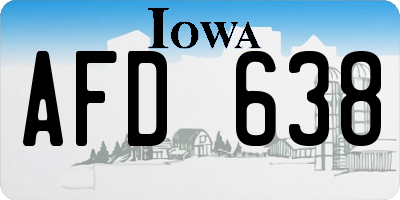 IA license plate AFD638
