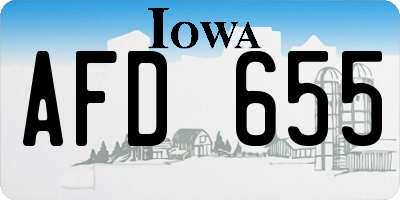 IA license plate AFD655