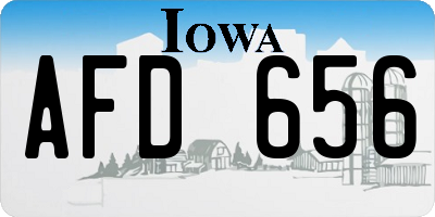 IA license plate AFD656