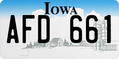 IA license plate AFD661