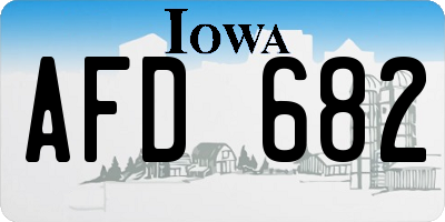 IA license plate AFD682