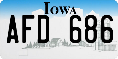 IA license plate AFD686