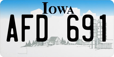 IA license plate AFD691