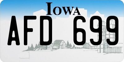 IA license plate AFD699