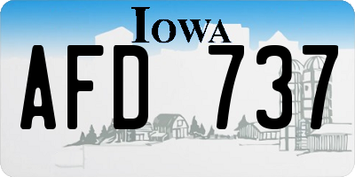 IA license plate AFD737