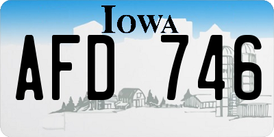 IA license plate AFD746