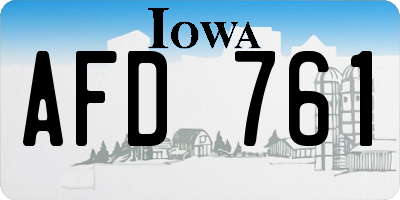 IA license plate AFD761