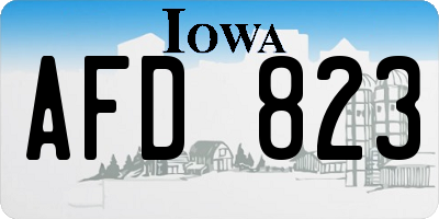 IA license plate AFD823