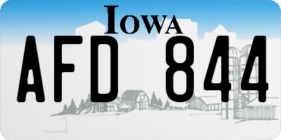 IA license plate AFD844