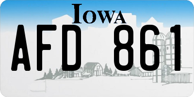 IA license plate AFD861