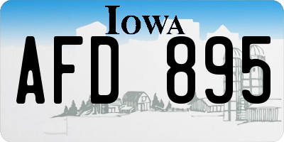 IA license plate AFD895
