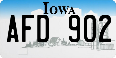 IA license plate AFD902