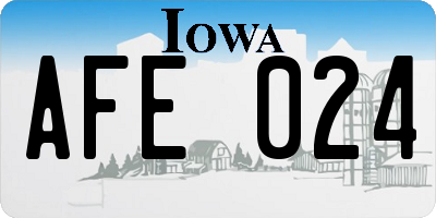 IA license plate AFE024