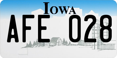 IA license plate AFE028