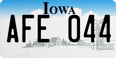 IA license plate AFE044