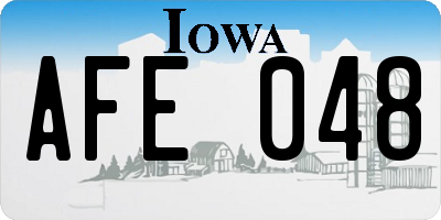 IA license plate AFE048