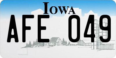 IA license plate AFE049