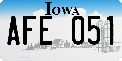 IA license plate AFE051