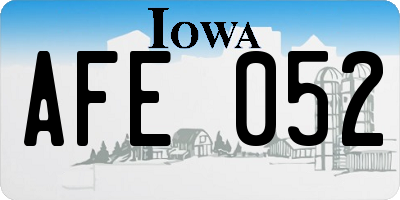 IA license plate AFE052