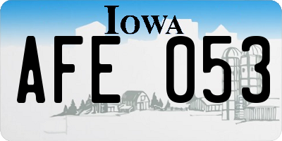 IA license plate AFE053