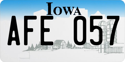 IA license plate AFE057