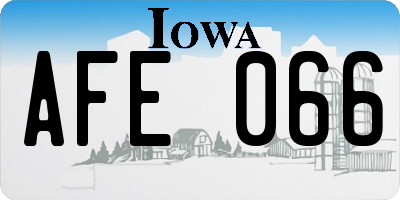 IA license plate AFE066