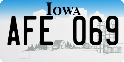 IA license plate AFE069