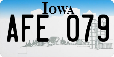 IA license plate AFE079