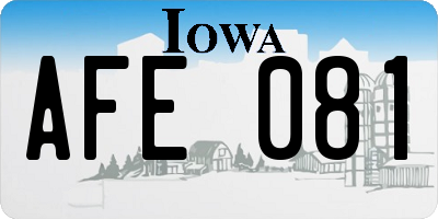 IA license plate AFE081